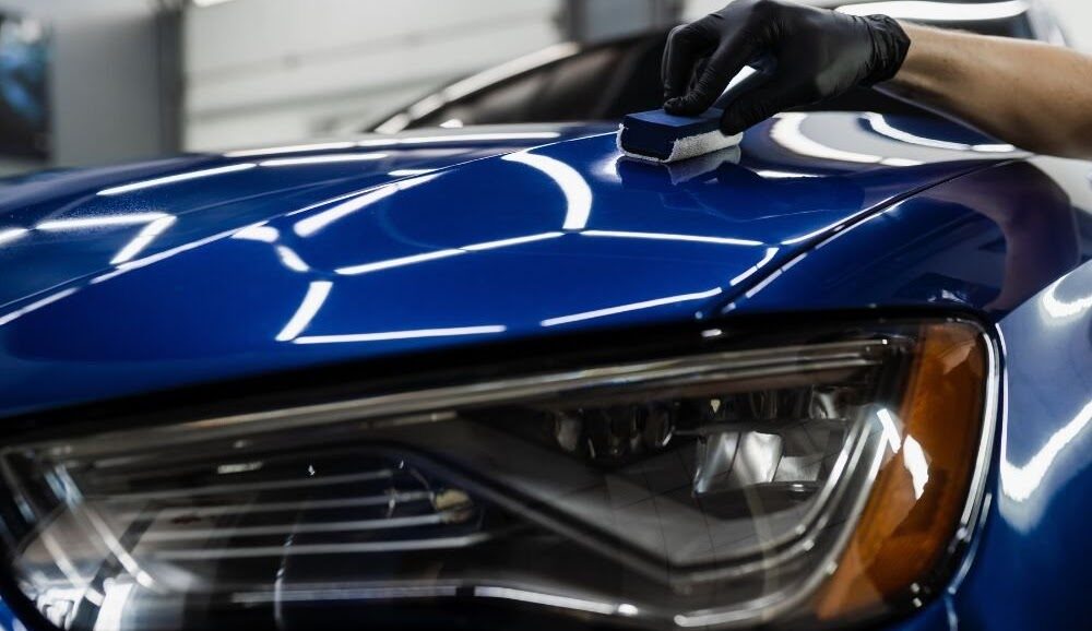 Ceramic coating protection on a luxury car in Lagos